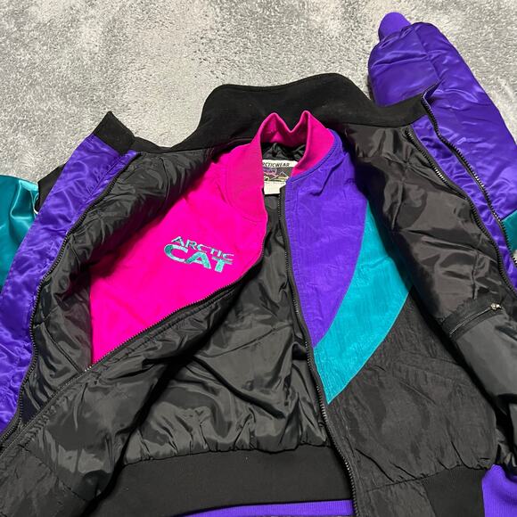 Vintage Arctic Cat Ski Jacket Arcticwear Coat Womens Small USA Snowmobile - Picture 7 of 11